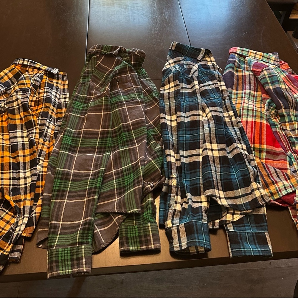 Bundle of Men’s Plaid Flannel Shirts